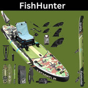 SUPFIX FISH-HUNTER Anglerboard: tabla de SUP de pesca estable con sistema de asiento