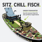 SUPFIX FISH-HUNTER Anglerboard – stable fishing SUP with seating system