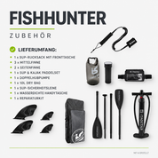 SUPFIX FISH-HUNTER Anglerboard – stable fishing SUP with seating system