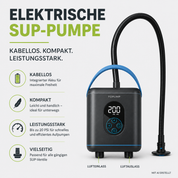 Bomba de aire SUPfix 20PSI Bomba eléctrica para tabla de SUP 4000 mAh 11 V para 3 tablas / 6 min por tabla