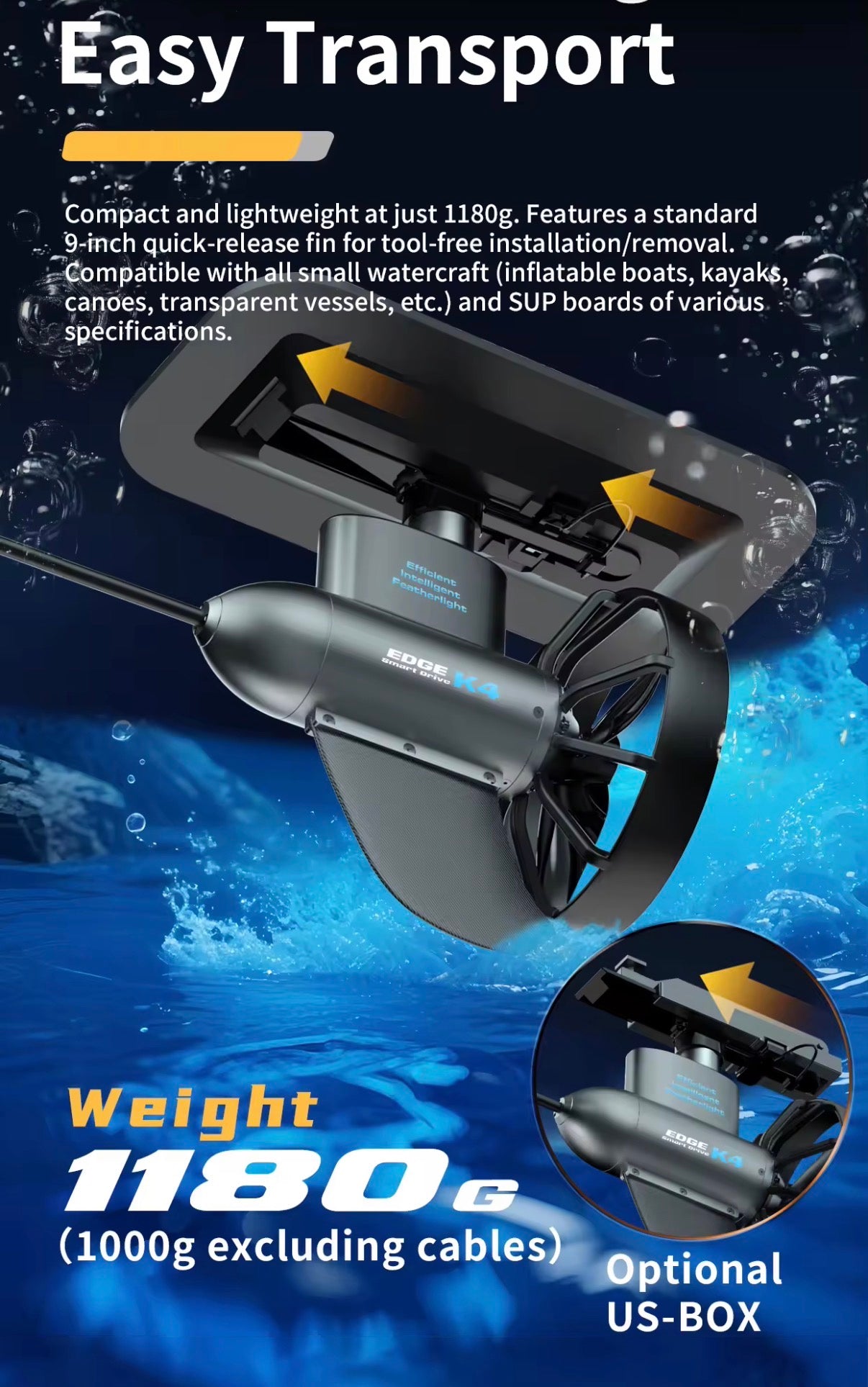 Motor Supfix SpinX + batería de 4 u 8 h + mando a distancia